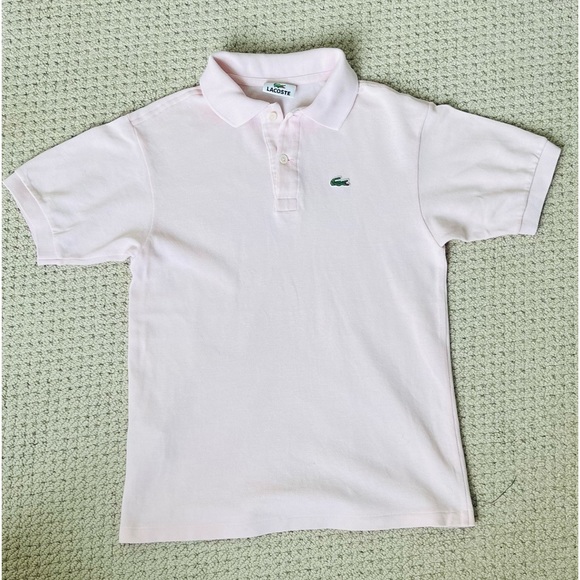 Boys Lacoste short sleeved pink Polo t-shirt, sz 12. Good used condition. - Picture 3 of 6